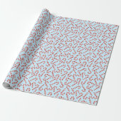 Candy Cane Christmas Gift Wrapping Paper - Blue ラッピングペーパー (アンロールド)