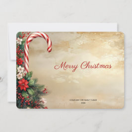 Candy Cane Christmas Holiday Card シーズンカード