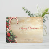 Candy Cane Christmas Holiday Card シーズンカード (スタンド正面)