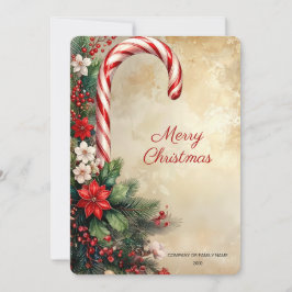 Candy Cane Christmas Holiday Card シーズンカード