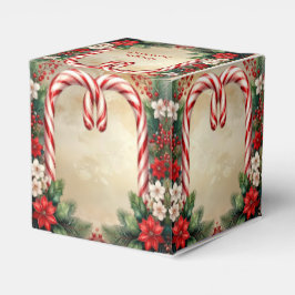 Candy Cane Christmas Holiday Favor Box フェイバーボックス