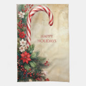 Candy Cane Christmas Holiday Kitchen Towel キッチンタオル (縦)