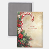 Candy Cane Christmas Holiday Magnet マグネット (正面/裏面)