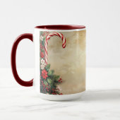 Candy Cane Christmas Holiday Mug マグカップ (左)