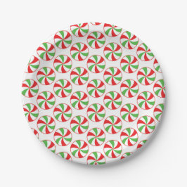 Candy Cane Christmas Party Paper Plates ペーパープレート