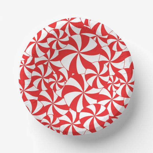 Candy Cane Christmas Party Paper Plates ペーパーボウル (正面)