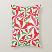Candy Cane Christmas Print Throw Pillow アクセントクッション (正面(垂直))