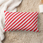 Candy Cane Christmas Print Throw Pillow ランバークッション (ブランケット)