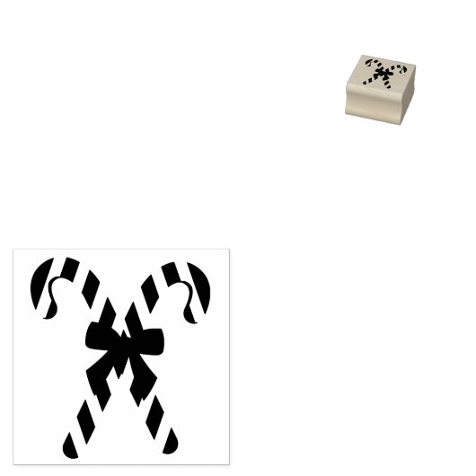 Candy Cane Christmas Stamp ラバースタンプ (押印)