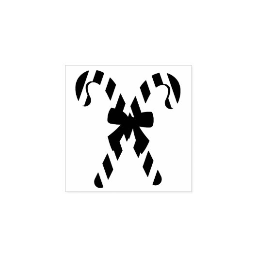 Candy Cane Christmas Stamp ラバースタンプ (インプリント)