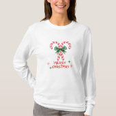 Candy cane Christmas Tシャツ (正面)