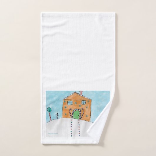 Candy Cane Cottage - KidsArt for CHOC ハンドタオル (ハンドタオル)