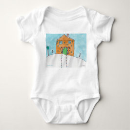 Candy Cane Cottage - KidsArt for CHOC ベビーボディスーツ