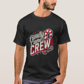 Candy Cane Crew Christmas Cute Holiday Group Art Tシャツ (正面)