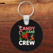 Candy Cane Crew Christmas Funny Xmas Matching Fami キーホルダー (正面)