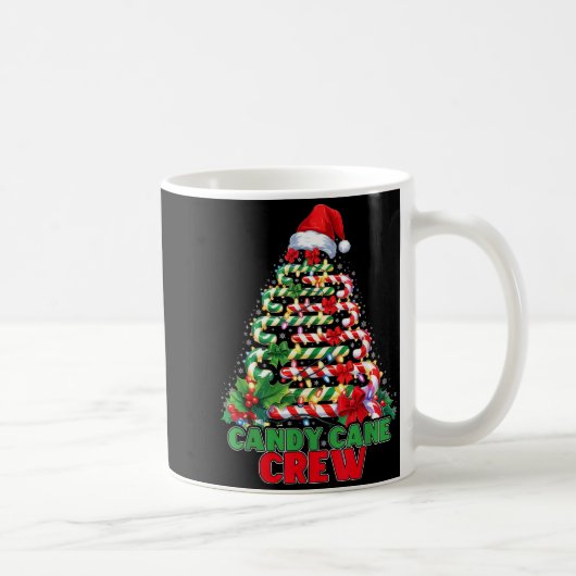 Candy Cane Crew Christmas Funny Xmas Matching Fami コーヒーマグカップ (右)