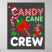 Candy Cane Crew Christmas Funny Xmas Matching Fami ポスター (正面)