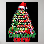 Candy Cane Crew Christmas Funny Xmas Matching Fami ポスター (正面)