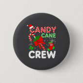 Candy Cane Crew Christmas Funny Xmas Matching Fami 缶バッジ (正面)