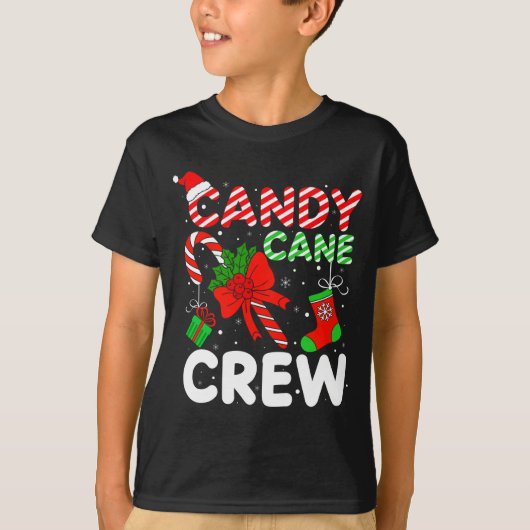 Candy Cane Crew Christmas Funny Xmas Matching Fami Tシャツ (正面)