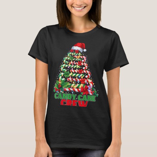 Candy Cane Crew Christmas Funny Xmas Matching Fami Tシャツ (正面)