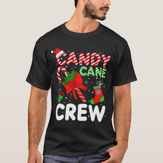 Candy Cane Crew Christmas Funny Xmas Matching Fami Tシャツ (正面)