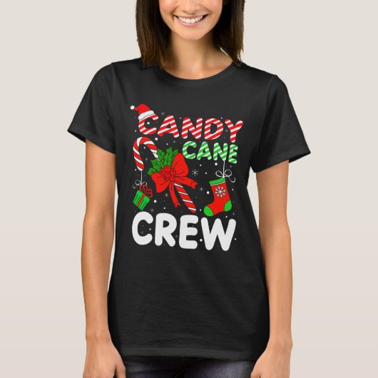 Candy Cane Crew Christmas Funny Xmas Matching Fami Tシャツ (正面)