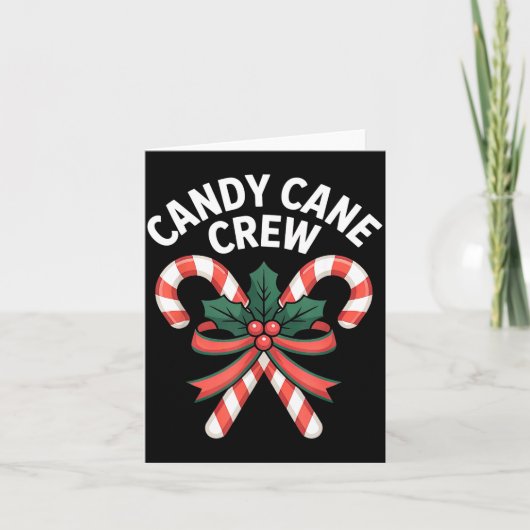 Candy Cane Crew Christmas Girls Boys Kids Adult Ho カード (正面)