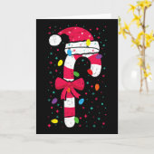 Candy Cane Crew Christmas Lights Family Matching X カード (黄色い花)