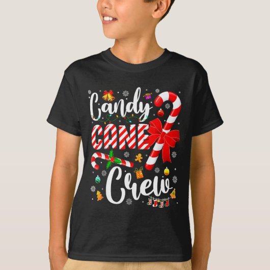 Candy Cane Crew Christmas Xmas Love Candy Boys Gir Tシャツ (正面)