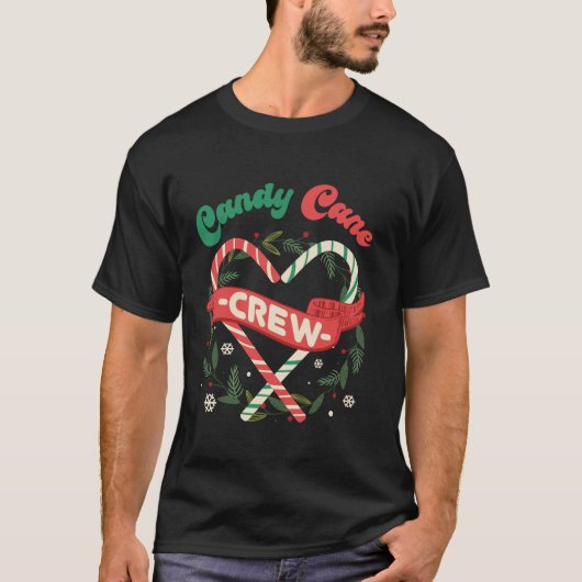 Candy Cane Crew Family Christmas Squad Matching Ca Tシャツ (正面)