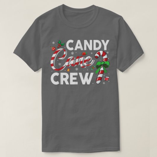 Candy Cane Crew Funny Christmas Candy Lover Ugly S Tシャツ (デザイン正面)