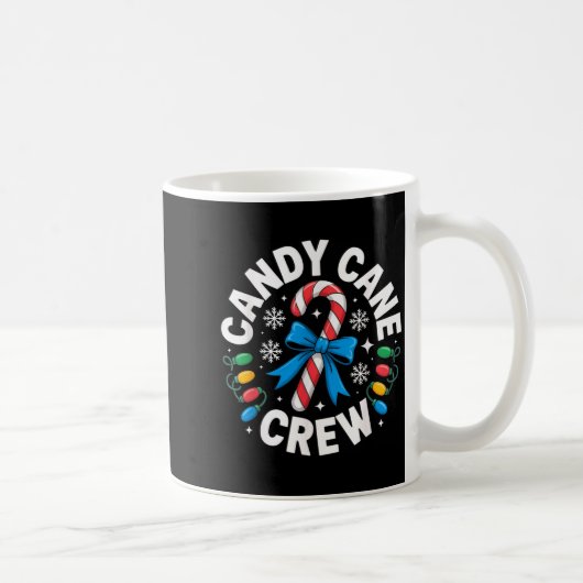 Candy Cane Crew Funny Christmas Candy Lover X-mas  コーヒーマグカップ (右)