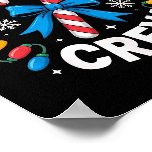 Candy Cane Crew Funny Christmas Candy Lover X-mas  ポスター (角)