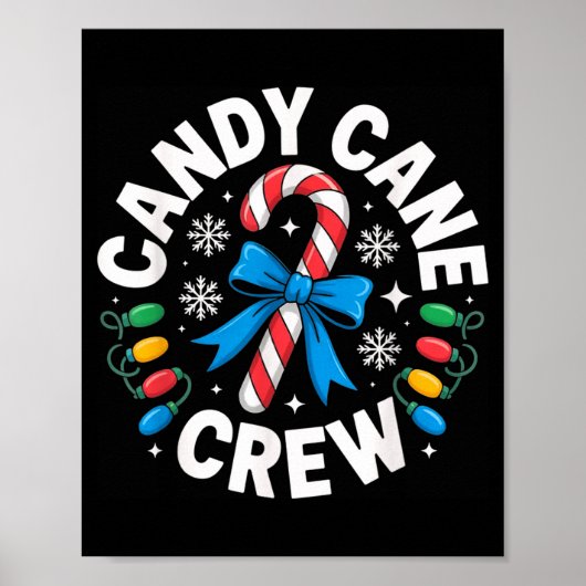 Candy Cane Crew Funny Christmas Candy Lover X-mas  ポスター (正面)