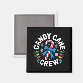 Candy Cane Crew Funny Christmas Candy Lover X-mas  マグネット (正面/裏面)