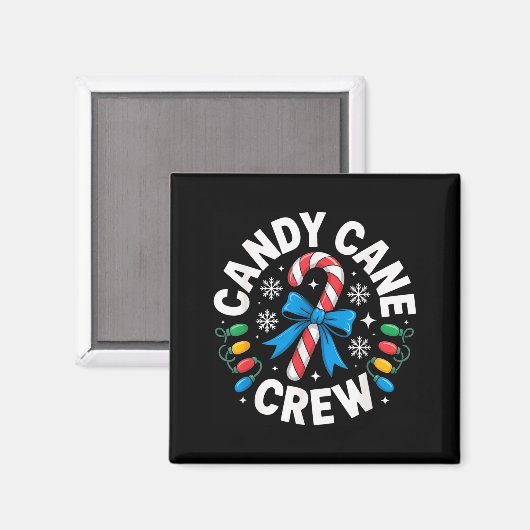 Candy Cane Crew Funny Christmas Candy Lover X-mas  マグネット (正面/裏面)