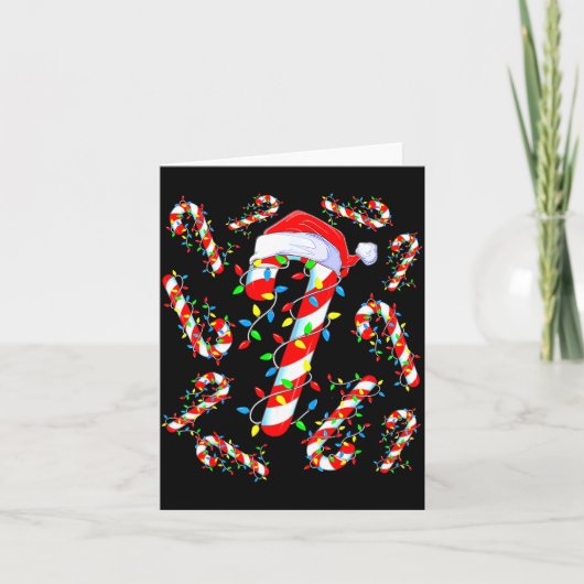 Candy Cane Crew Red And White Santa Funny Christma カード (正面)