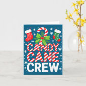 Candy Cane Crew Shirt Adult Men Women Kids Christm カード (黄色い花)
