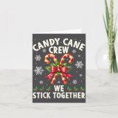 Candy Cane Crew We Stick Together Christmas Costum カード (正面)