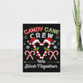 Candy Cane Crew We Stick Together Christmas Xmas M カード (正面)