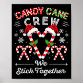 Candy Cane Crew We Stick Together Christmas Xmas M ポスター (正面)