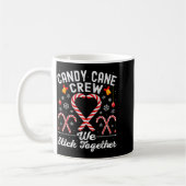 Candy Cane Crew We Stick Together Family Matching コーヒーマグカップ (左)