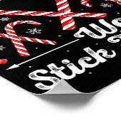 Candy Cane Crew We Stick Together Family Matching ポスター (角)