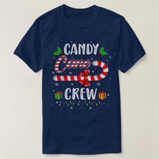 Candy Cane CrewFunny Christmas Candy  Tシャツ (デザイン正面)