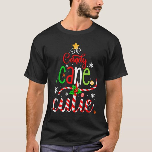 Candy Cane Cutie  Christmas Boys Girls Kids Xmas P Tシャツ (正面)