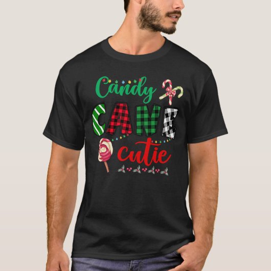 Candy Cane Cutie Christmas Stocking Stuffer  Kids Tシャツ (正面)