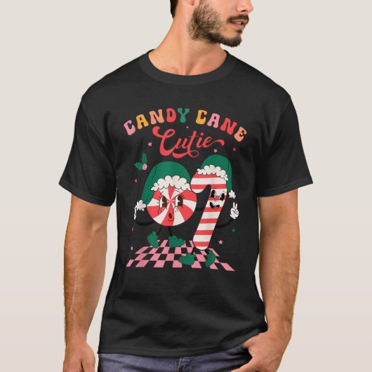 Candy Cane Cutie Funny Candy Cane Crew Xmas Candy  Tシャツ (正面)