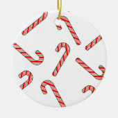 Candy Cane Drawings In Red Green White Ceramic Orn セラミックオーナメント (正面)