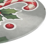 Candy Cane Duo With Holly And Berries カッティングボード (角)